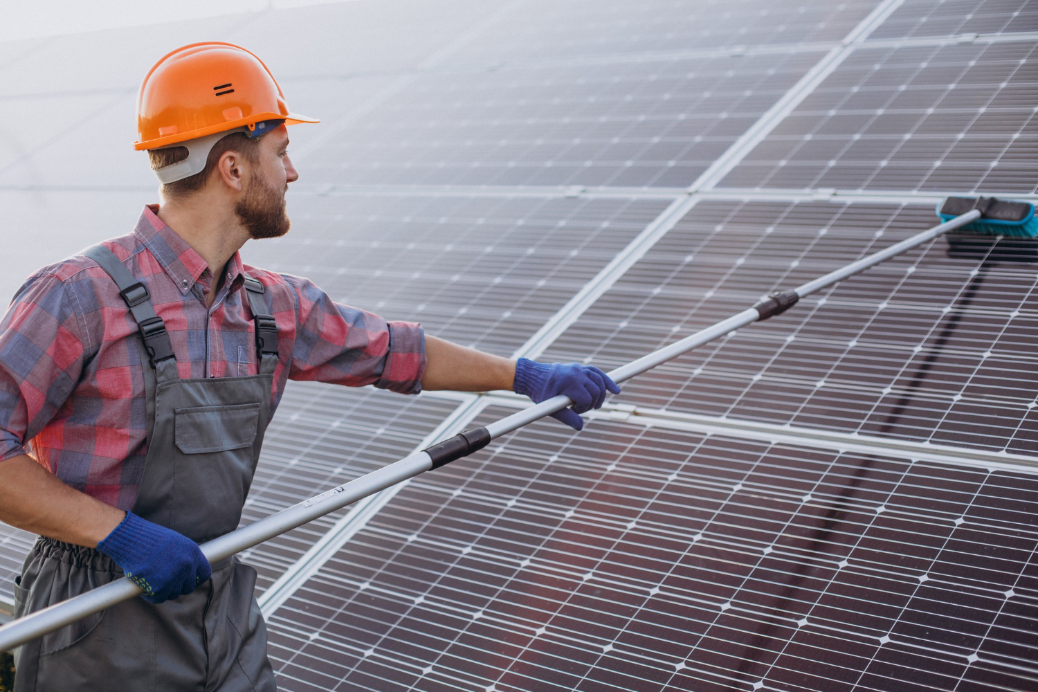 cleaning solar panels